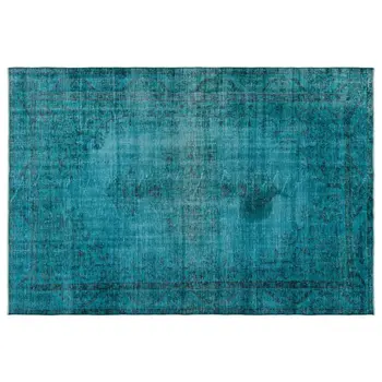 

Handmade Turquoise Vintage Overdyed Turkish Area Rug 179x261 Cm-5'10''X8'7''