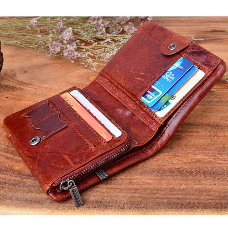 AETOO кошелек ручной работы в стиле ретро, кошелек для монет, цветной кошелек из натуральной кожи, мужская сумка, лучший подарок