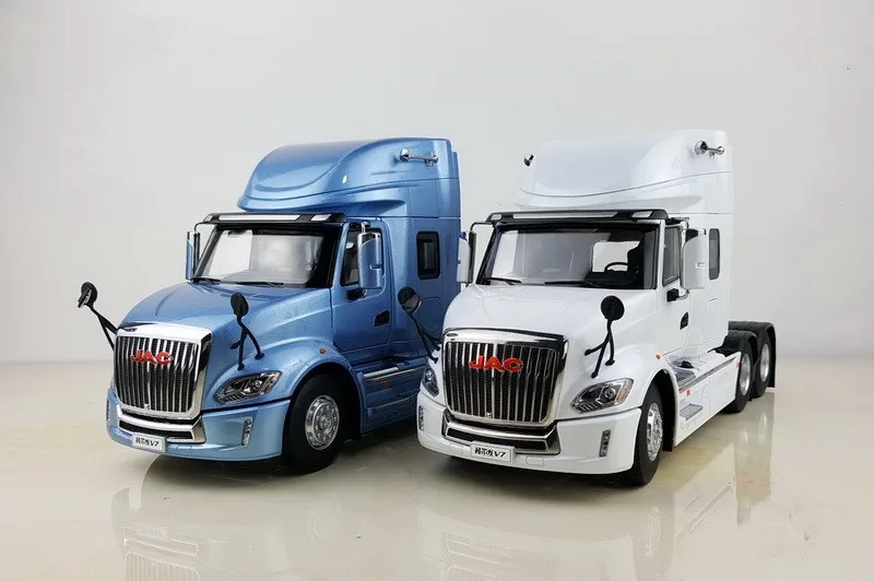 Modèle à collectionner en alliage cadeau 1:24 échelle JAC galop V7 américain long camion tracteur remorque véhicules moulé sous pression jouet modèle décoration