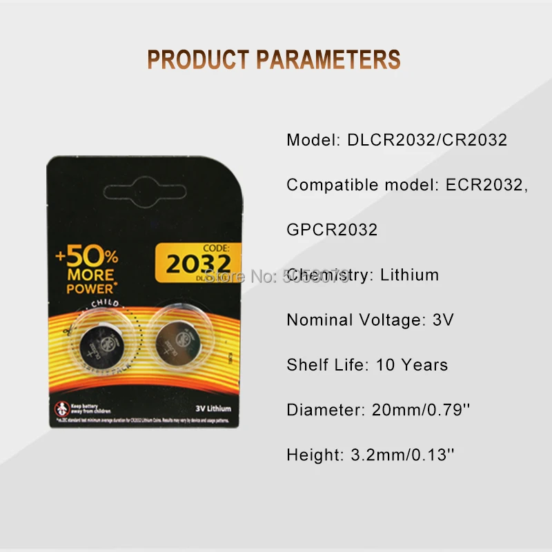 6 шт. Фирменная Новинка батарея для DURACELL DLCR2032 CR2032 ECR2032 GPCR2032 3 в кнопочные батарейки для часов компьютера