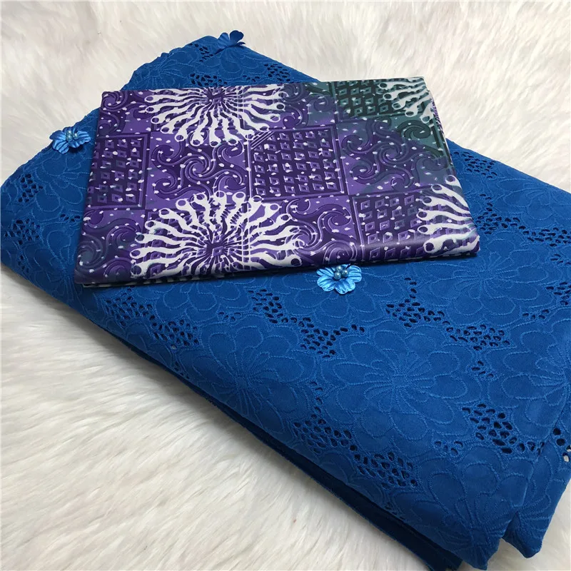 

Beautifical African Lace fabric Swiss Cotton Dry Bazin Riche Getzn Fabric High Quality Swiss Lace Material for dres 5+2.5yard