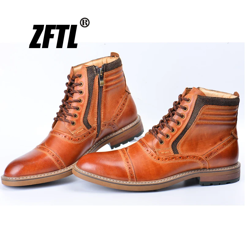 Men Boots Winter Full Grain Genuine Leather Men Shoes main image 1