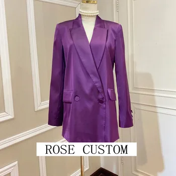 

Red RoosaRosee Designer Women new autumn loose slim dress suit