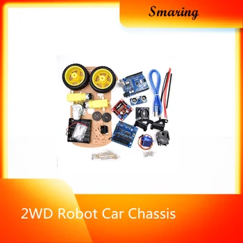 

Smart 2WD Robot Car Chassis Speed Encoder Battery Box 2WD Ultrasonic Module For Arduino Starter Learning Kit Obtancle Avoidance