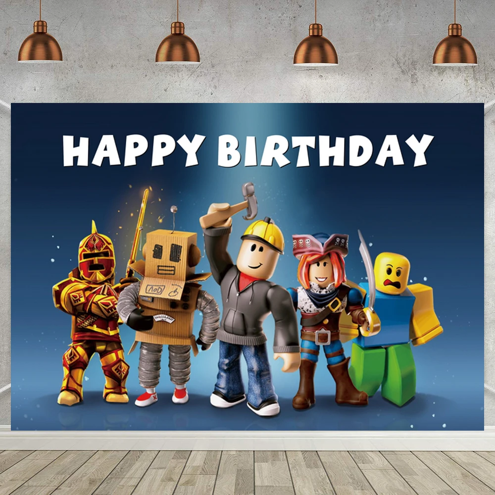 Roblox Toile De Fond En Vinyle Pour Fete D Anniversaire Garcon Decoration De La Chambre A Coucher Theme Soldats Ciel Nocturne Prairie Banniere Photographie Affiche Aliexpress Electronique