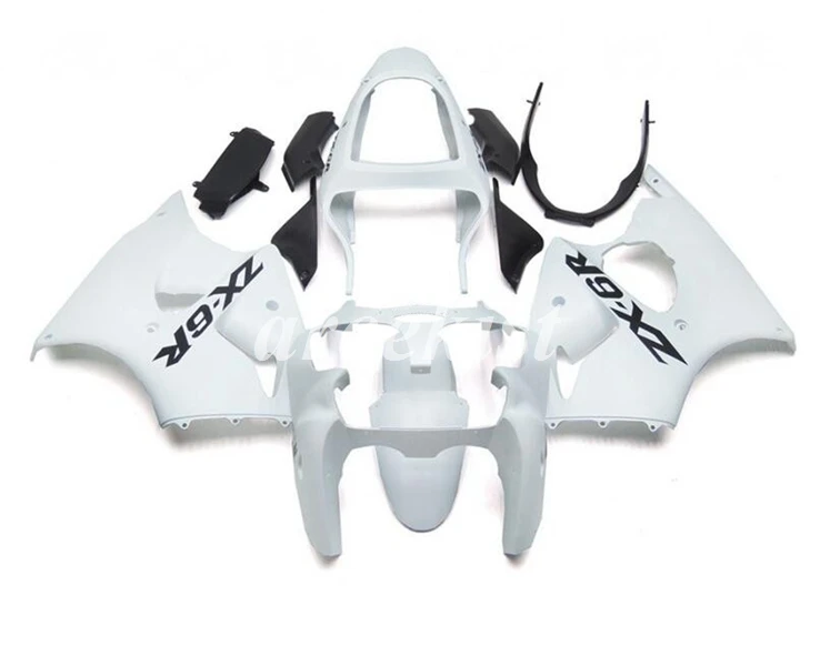 4 подарки ABS мотоцикл полный обтекатель комплект подходит для kawasaki Ninja ZX-6R 636 6R 00 02 01 2000 2001 2002 Кузов Набор белый матовый
