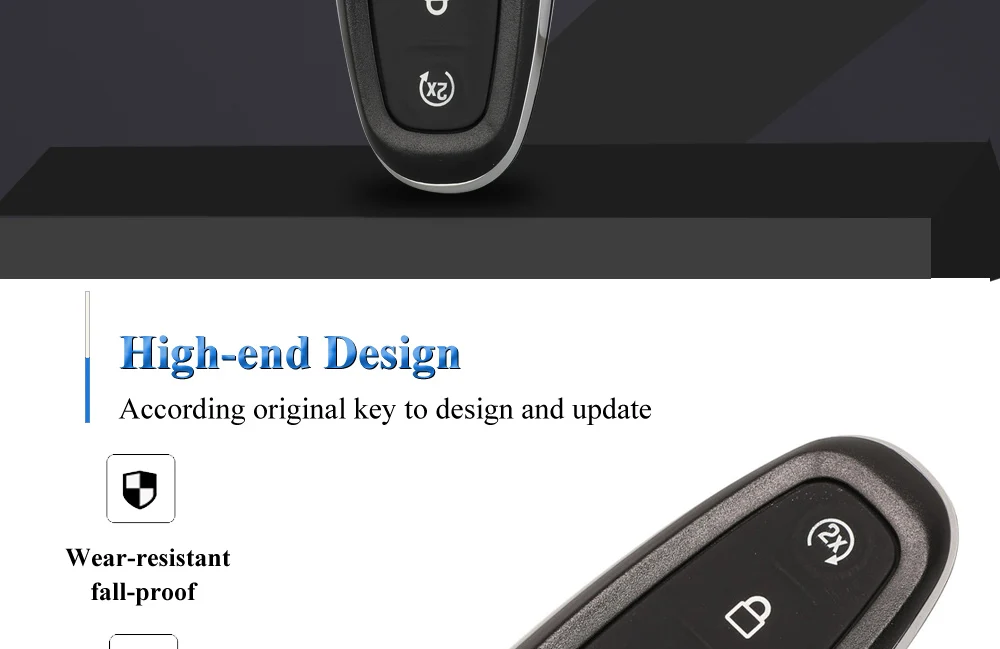 Keyforkess guscio chiave di ricambio per Ford Edge Escape Flex Explorer Taurus 5 pulsanti telecomando Fob custodia custodia FO38 HU101 lama - H6a44d1cf9502482290841b2142e16b16D