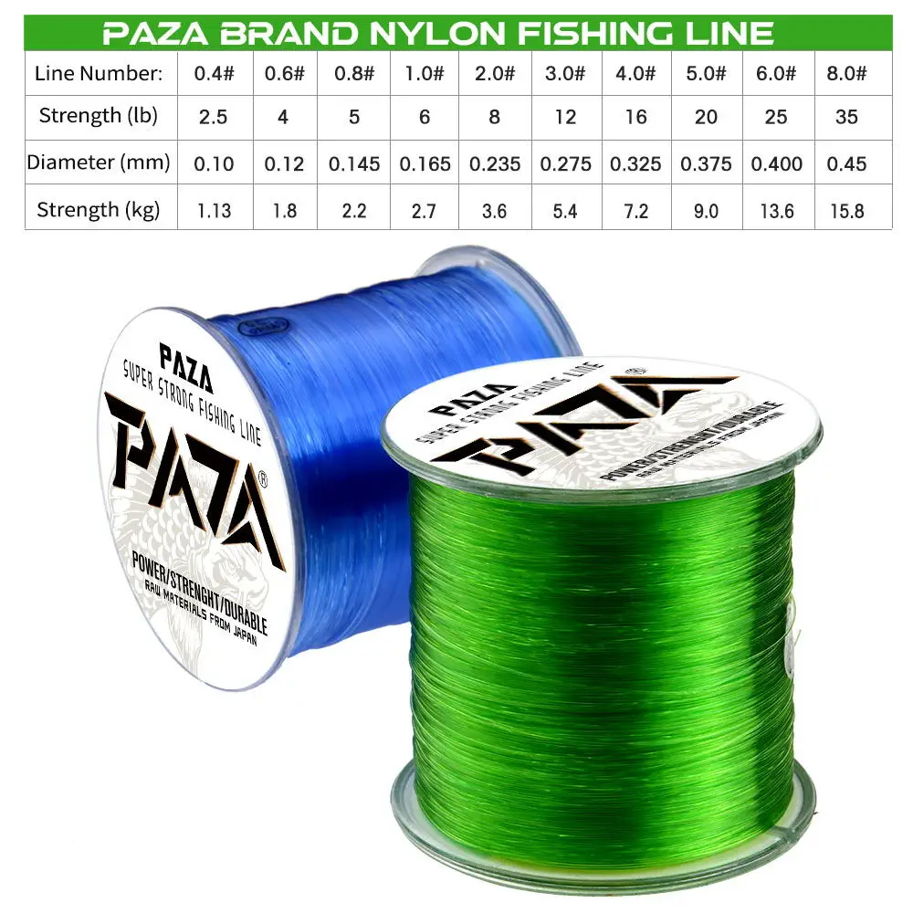 JOSBY Nylon Fishing Line Length:500m/546yds Diameter:0.1mm-0.45mm  Power:2.5-35lb Japan Nylon Carp line 50m Invisible 200m