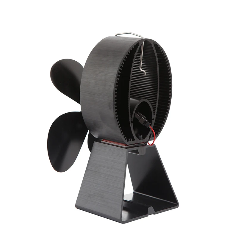 

Stove Fan For Fireplace Wood Log Burner 4 Leaves Heat Powered Eco Fan Tool New