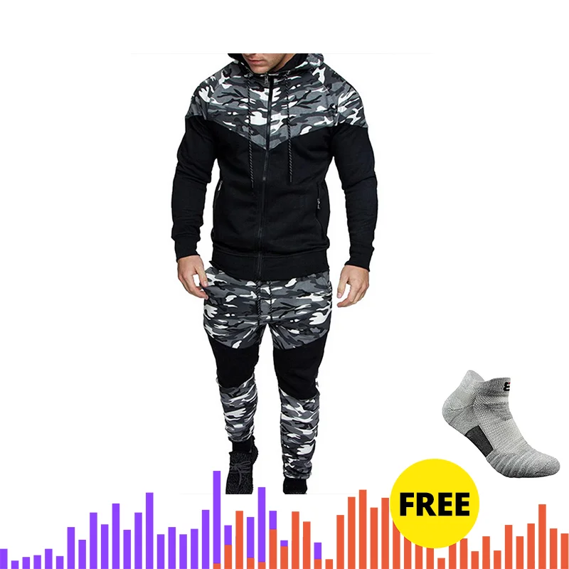 

Drop shipping Adisputent Men printing Tracksuit Male Tops + Pants Sets Sports Suit Sportswear Men's casual slim sports suit