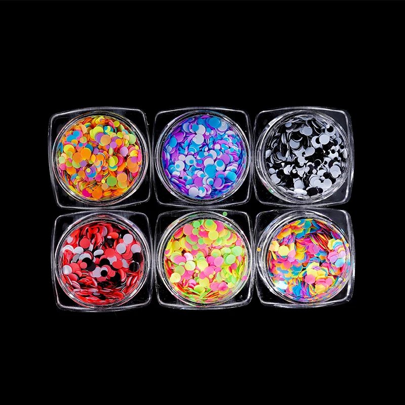 

1 Set Mixed Color 3D Ultrathin Sequins Nail Glitter Flakes 1/2/3mm Sparkly DIY Tips Dazzling nail art accessories