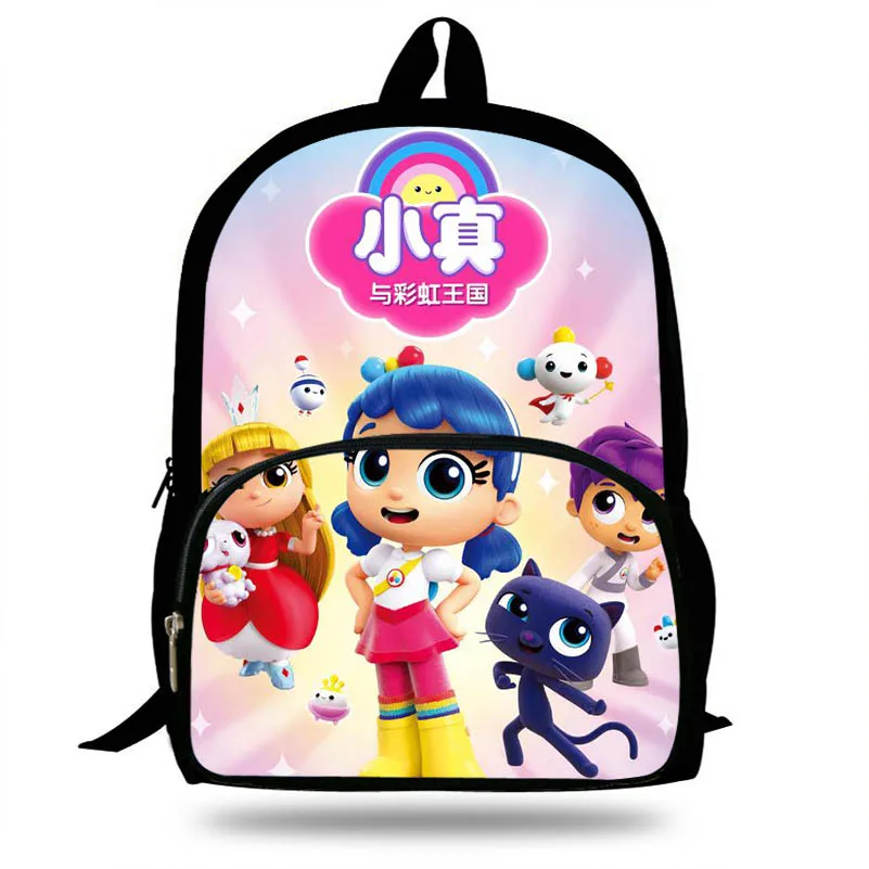 16-дюймовый шпилька для детей футболка с изображением персонажей видеоигр сумка True и Радужное Королевство печать школьные сумки для подростков Mochila рюкзак для девочек, сумка для книг