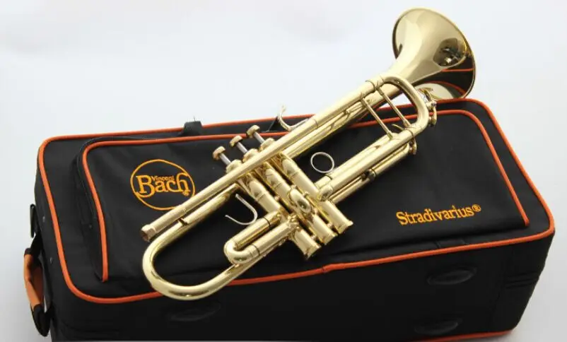 Музыка Fancier клуб Профессиональный Bb Труба LT180-43 золотой лак музыкальный инструмент LT18043 с Чехол мундштук