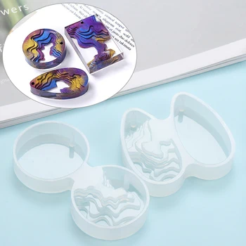 

White Mini Island Crystal Epoxy Mold DIY Pendant Jewelry Crafts Making Silicone Resin Mould Jewelry Making Home Tools
