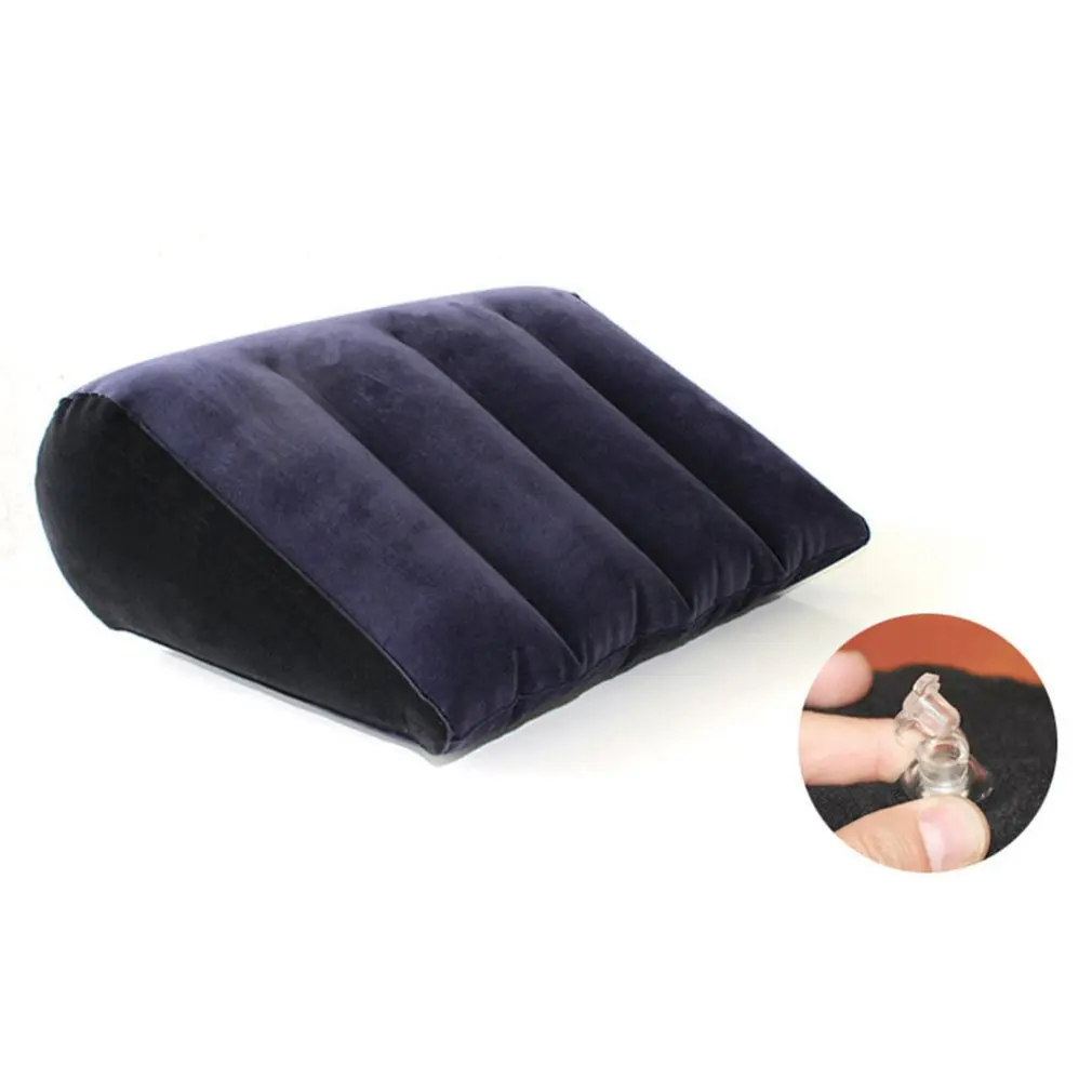 Inflatable Triangle Pillow Sex Pillow Aid Sex Furniture For Couples PVC Flocking Adult Love Position Cushion Products