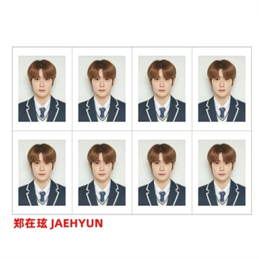 Kpop NCT 127 коллективные карты Haechan Taeyong форменная Фотокарта Yuta Mark школьная ID фото 8 шт - Цвет: Jaehyun
