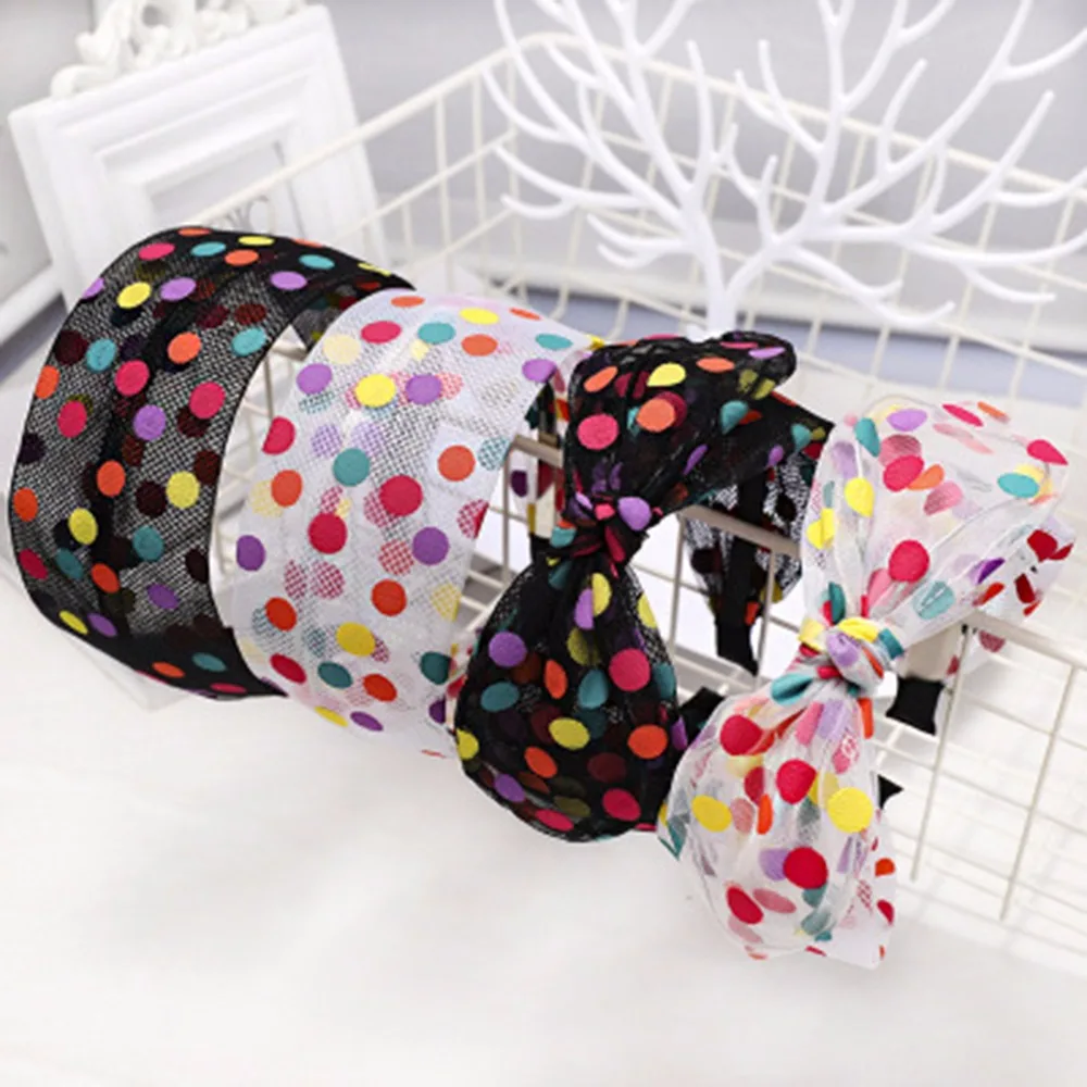 Polka Dot Fabric Hair Ring New Fashion Ornaments Colorful Circle Rope Women And Girls Scrunchies For Vacation |