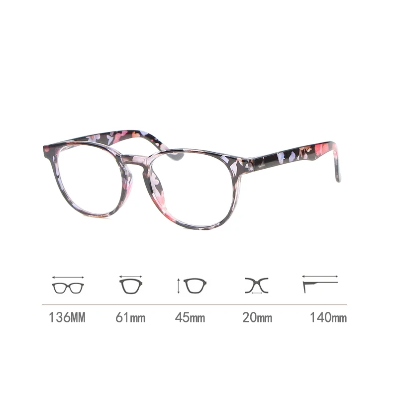 Zilead ретро круглые очки для чтения, цветочные женские и мужские прозрачные линзы, очки для дальнозоркости, оптические очки с диоптриями+ 1,0+ 1. 25.+ 4,0