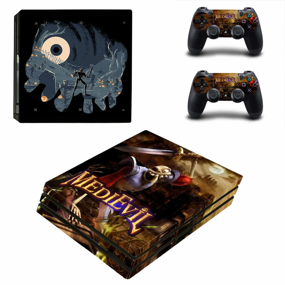 PS4 Pro стикер s MediEvil Play станция 4 Pro виниловое покрытие наклейки Стикеры для playstation 4 Pro консоль и контроллер