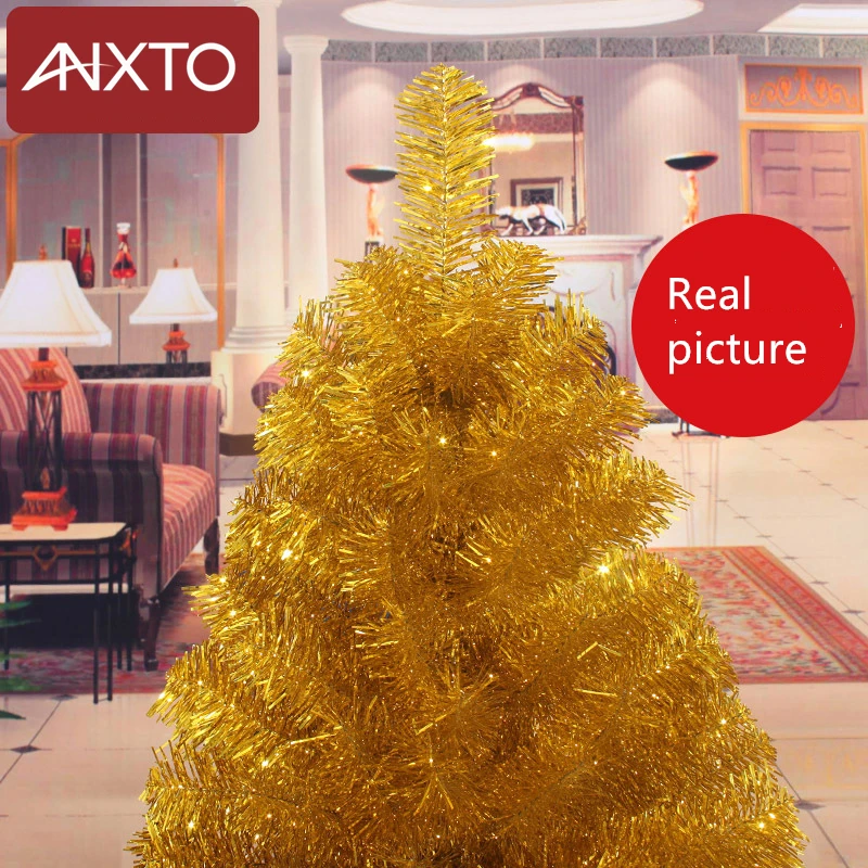 2,1 м Рождественская елка фиолетовая Золотая искусственная Рождественская елка Рождественские украшения для дома