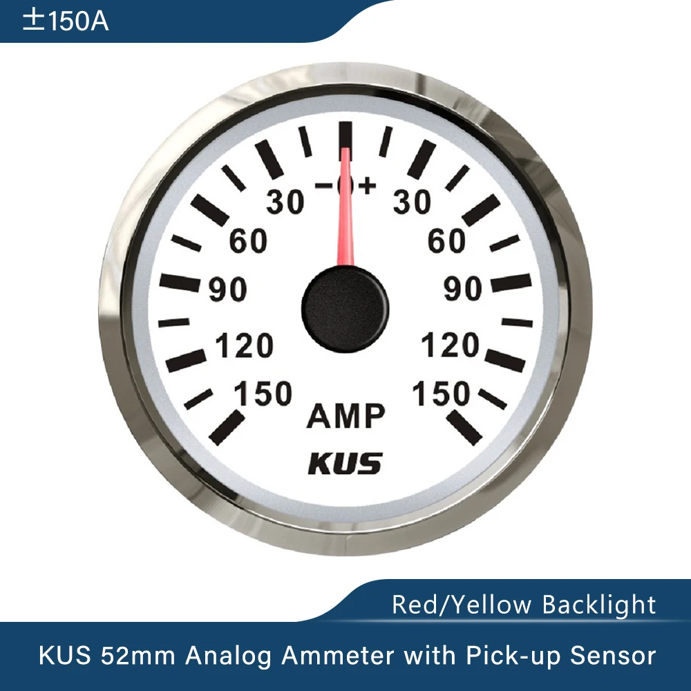 New KUS Waterproof Ampere Gauge Ammeter AMP Meter 150A with Current