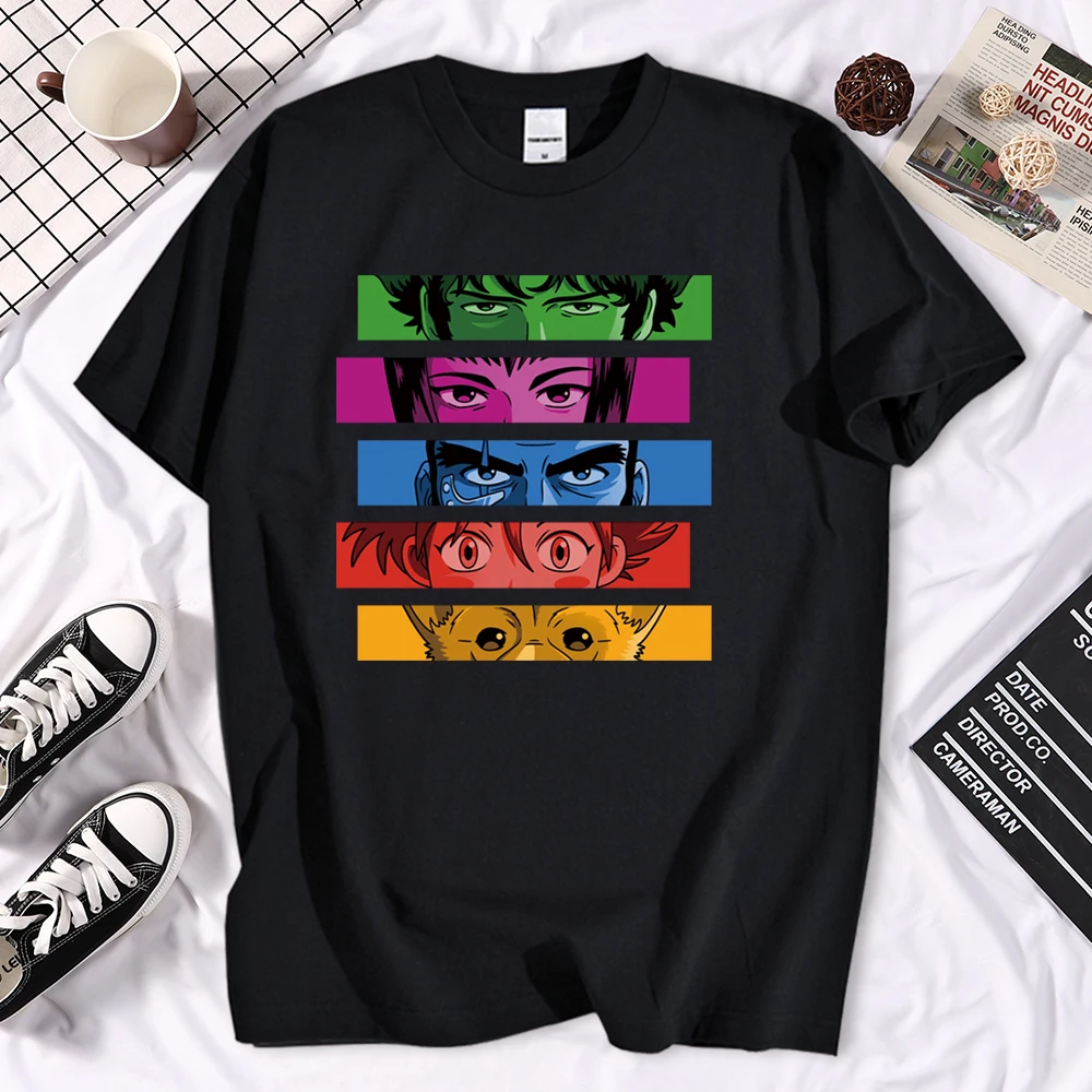 Classic Japanese Anime Cowboy Bebop Movie T Shirt Too Good Bad Funny Raglan Tshirt Men Summer Cotton Short Sleeve | Мужская одежда