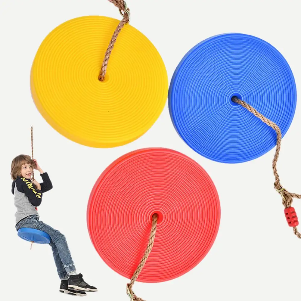 

Kids Hanging Disc Rope Swing Round Plate Garden Backyard Gym Toy Outdoor Entertainment Accessories