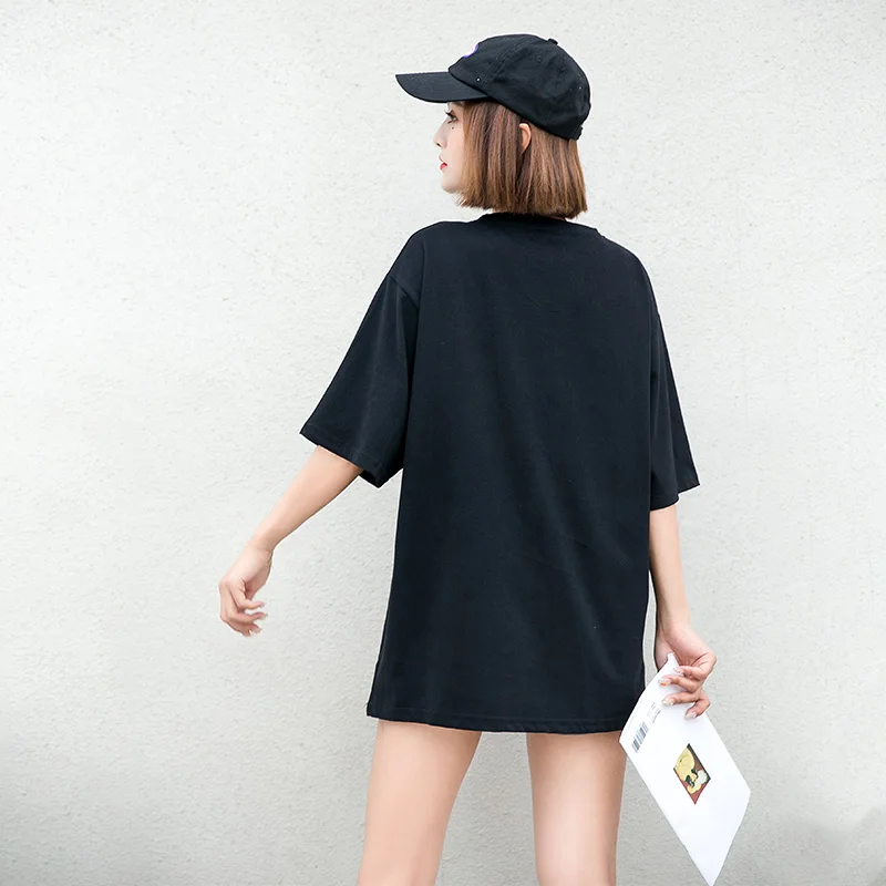 Женская футболка летняя футболка с короткими рукавами и принтом в стиле Харадзюку, свободные топы в стиле хип-хоп в стиле ретро