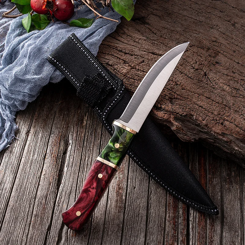 COOLINA Lixy Cleaver Knife, 8.7-in Hand-forged High Manganese Clad Steel,  Full Tang Butcher Knife, Kitchen Chef Knives for Camping, Outdoor Cooking