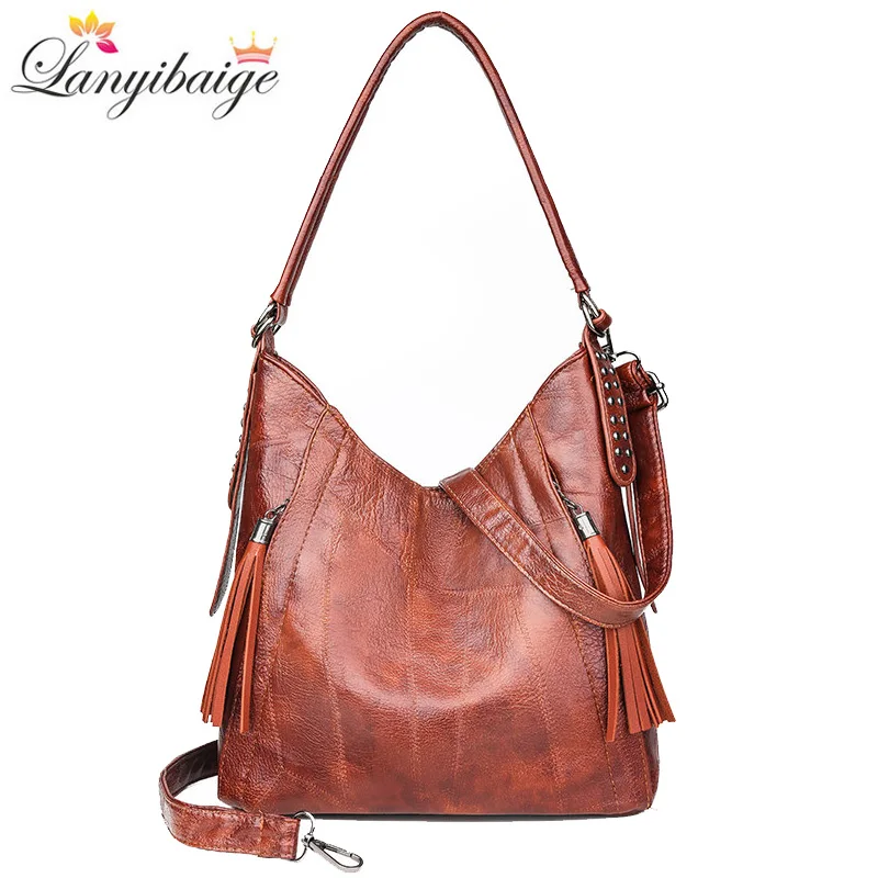 

High capacity messenger bags for women 2019 luxury women handbags designer soft pu leather lady shoulder bags leisure tote bag