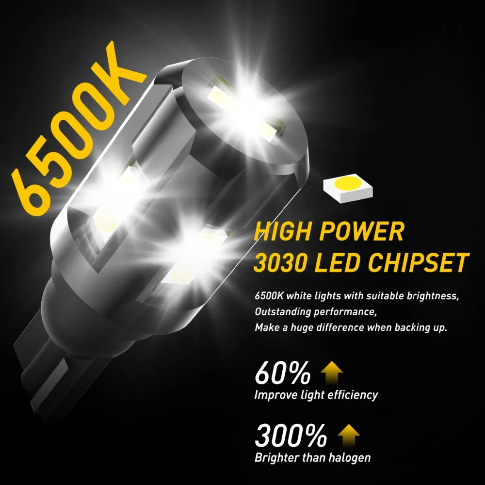 OXILAM 2x W16W T15 светодиодный фонарь заднего хода 912 921 3030SMD Canbus без ошибок задняя лампа 6000K ксеноновая белая неполярность