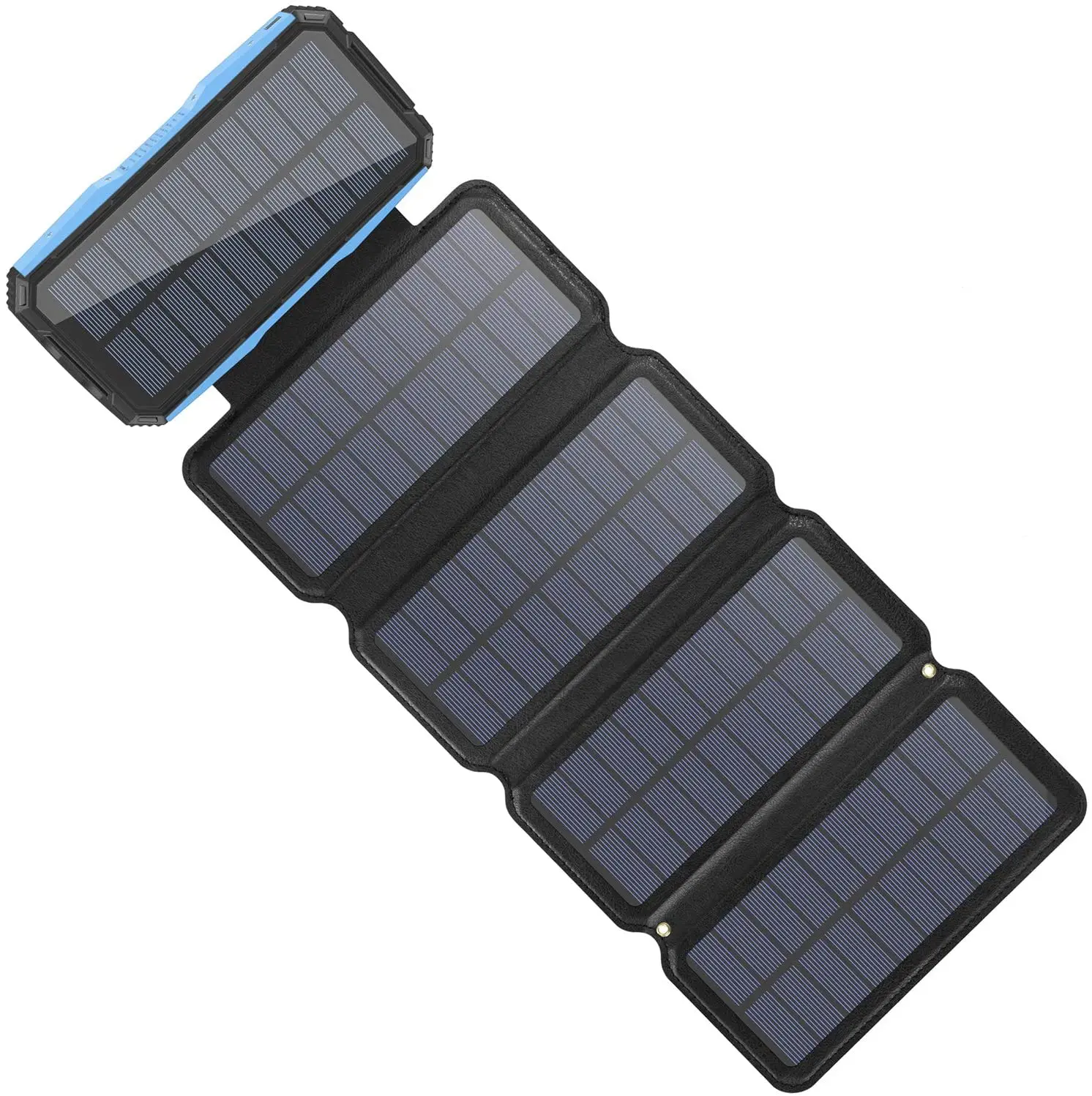 Solar Charger 26800mAh  5 Panels 7.5W High Efficiency  With Ultra Bright 60-LED Panel Light and Flashlight PD Portable Power Ban powerbank for phone