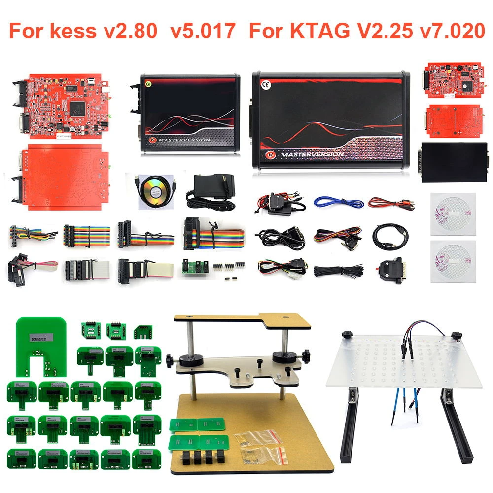 2022 KESS KTAG 2.80 EU Red KTAG V7.020 4 LED 2.25 SW Online KESS V5.017 K-TAG 7.020 Master KESS 5.017 OBD2 Tuning ECU Programmer Cylinder Stethoscope