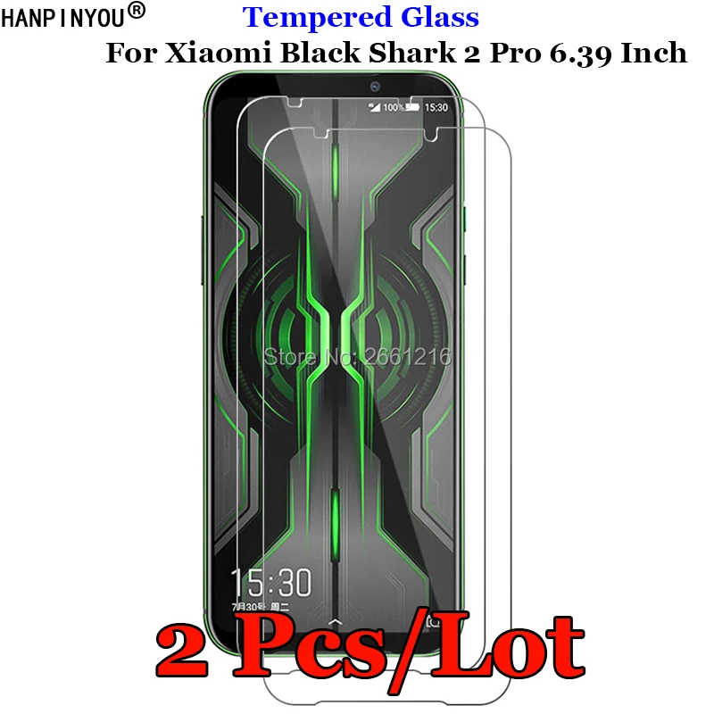 

2 Pcs/Lot For Xiaomi Black Shark 2 Pro Tempered Glass 9H 2.5D Premium Screen Protector Film For Xiaomi Black Shark 2Pro 6.39"