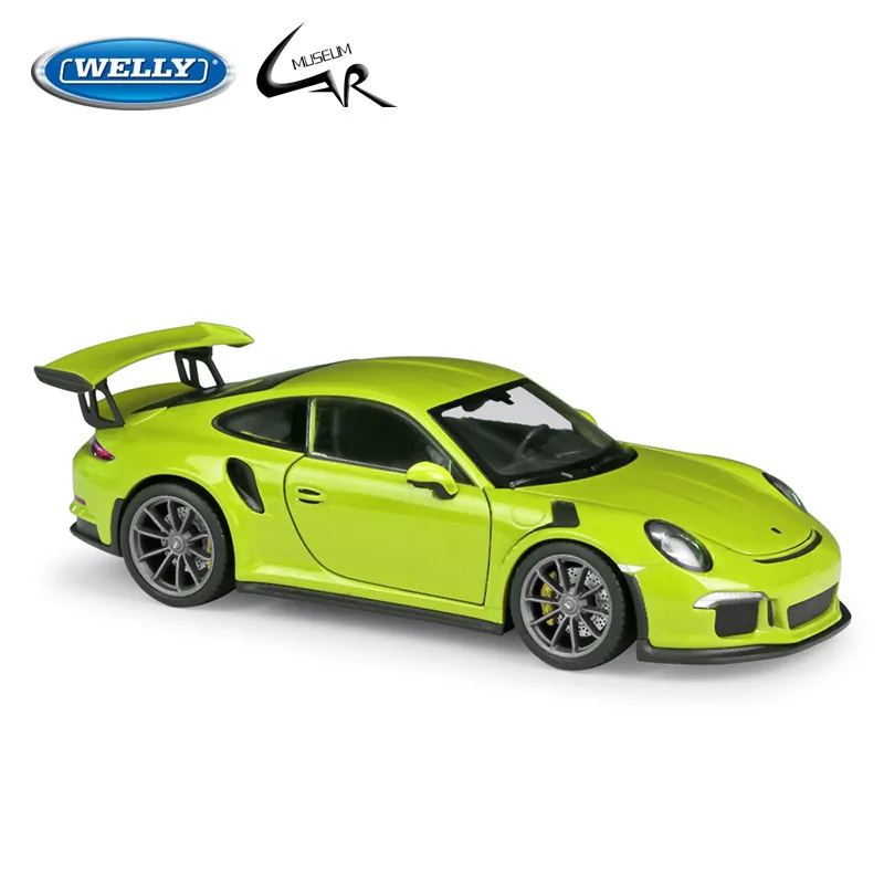 Welly 1:24 Scale Diecast Simulator Sports Car Porsche 911 GT3 RS Model Alloy Metal Toy Racing Car Toy Birthday Gifts 1pc 1 64 scale sports cars speed wheels racer mach 5 go diecast model cars die cast alloy toy collectibles gifts