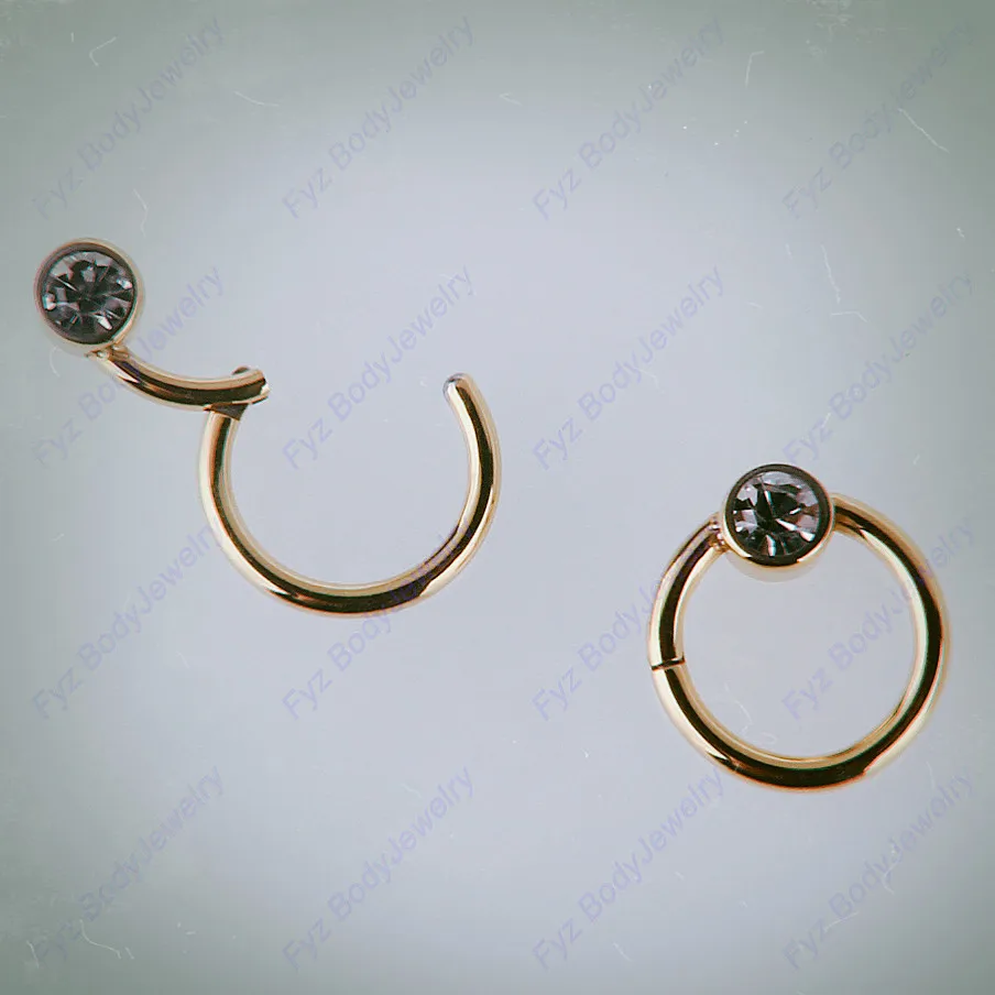 

G23 Titanium Nose Septum Clicker Segment Ring Piercing Nipple Ring Ear Cartilage Helix Tragus Stud Jewelry