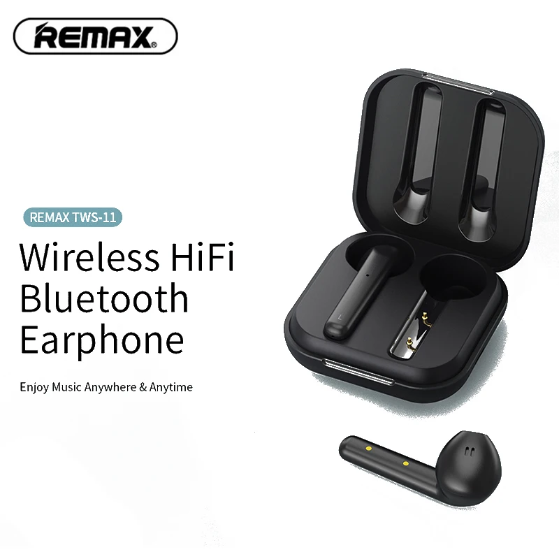 Original REMAX TWS-11 Semi-In-Ear True Wireless Earphone Bluetooth 5.0 Earbud DSP Noise Reduction Headphone Touch Control 300mAh |