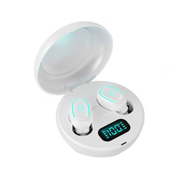 Wireless Earphones  5.0 Mini Stereo Earbuds Sweatproof Sport Headset Led Display Earphones with Mic Charging Case