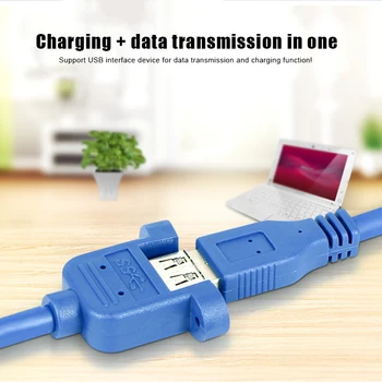 

USB3.0 Extension Cable Male to Female with Screw Mount Connector for PC Hard Disk FKU66