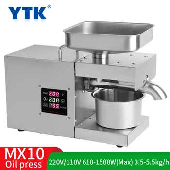 

MX10 220V / 110V Hydraulic Press Full Automatic Stainless Steel Oil Press Small Commercial Oil Press Sunflower Oil Press