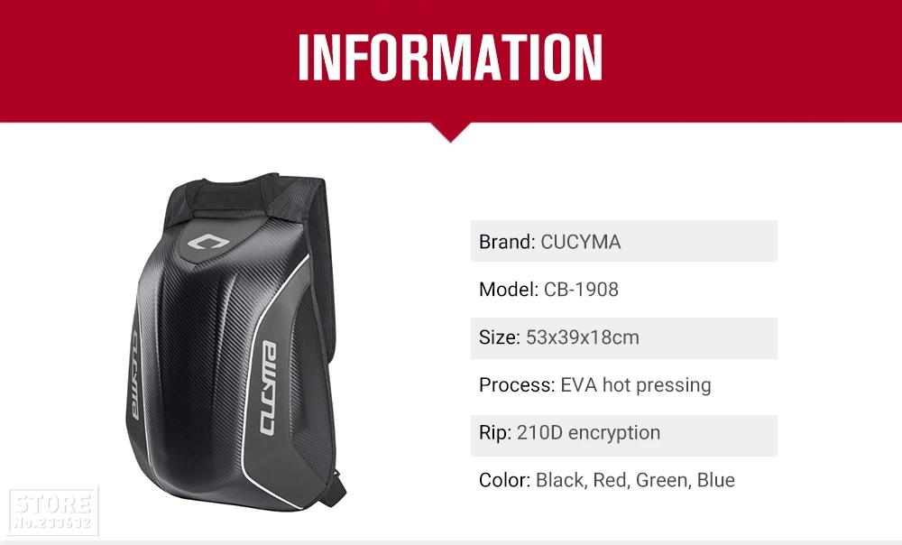 Bolsa da Motocicleta à Prova Mochila de Fibra Cucyma Dwaterproof Água Motocicleta Carbono Motocross Equitação Capacete Bolsa Moto Mochila 8 Baú top case