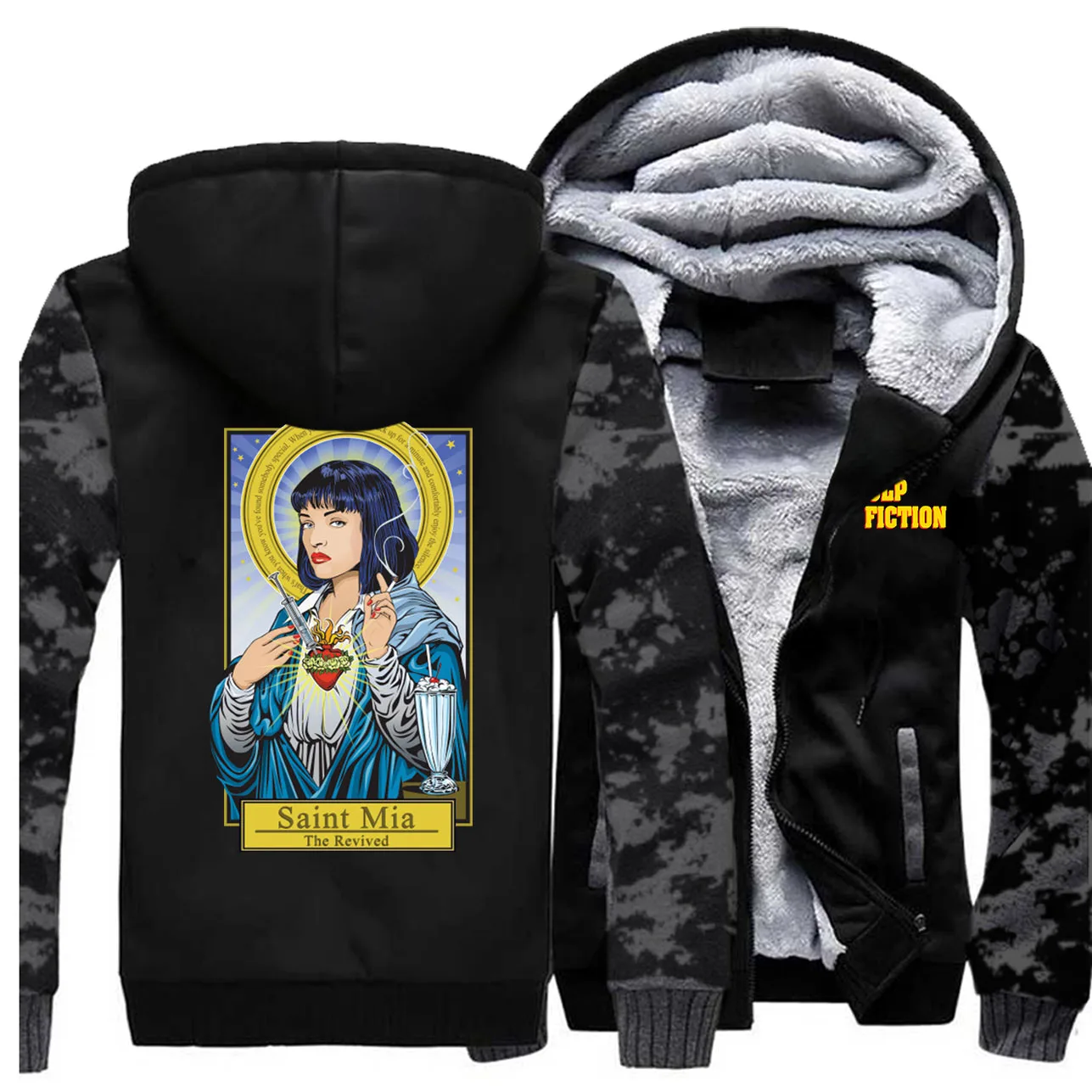 Pulp Ficition Camo Мужская Зимняя Толстая Флисовая Куртка теплое пальто Мужская утолщенная Военная Толстовка винтажная Толстовка камуфляжные куртки