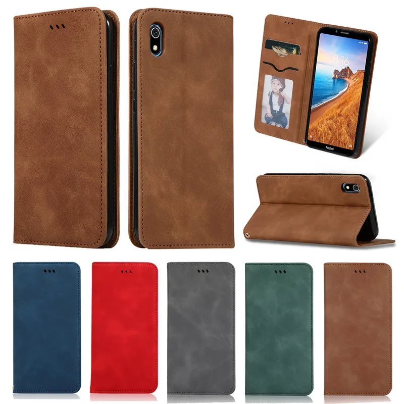 

Luxury Genuine Leather Wallet Leather Flip Case For Xiaomi Redmi Note 6 7 7A 7S Y3 9 Explorer 9SE 9T K20 Pro High Quality Cover
