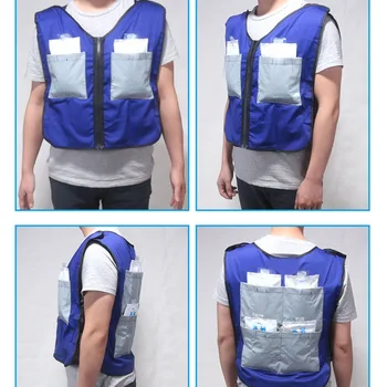 

Outdoor Cooling Vest Heatstroke Prevention Vest Cooling Suit for Restaurant Kitchen Welding Work High Temperature Environment X8