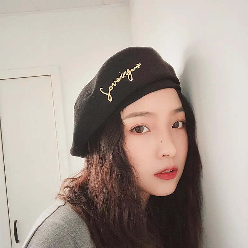 

Beret Summer Women's Thin England Newsboy Octagonal Cap Summer Korean-style Japanese-style Versatile Black Painter Cap Autumn An