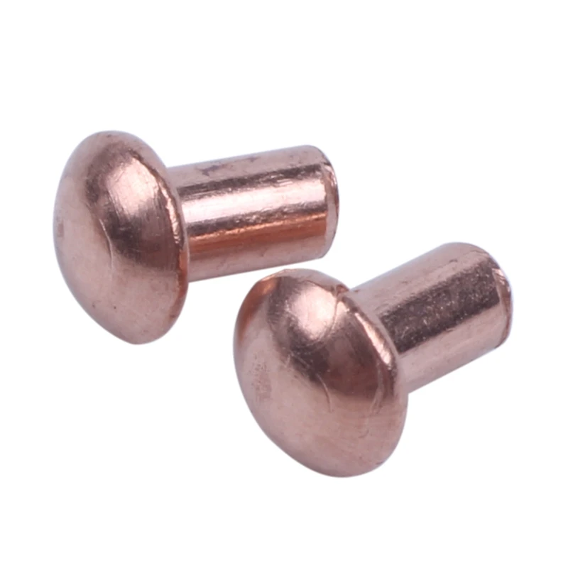 200 Pcs 5/64 x 1/8 inch Round Head Copper Solid Rivets Fasteners