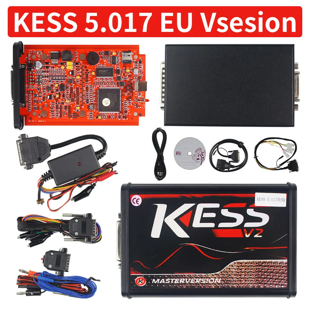 Онлайн V2.47 ЕС красный Kess V5.017 OBD2 менеджер Тюнинг Комплект KTAG V7.020 4 светодиодный Kess V2 5,017 BDM Рамка K-TAG V2.25 ECU программист