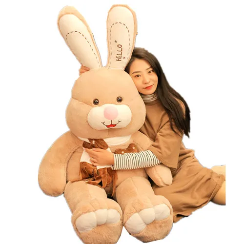 Fancytrader 59'' JUMBO Kawaii Giant Stuffed Rabbit Plush Toy Doll Cute Anime Bunny Hugging Pillow for Girl Gift Decoration 150cm (1)