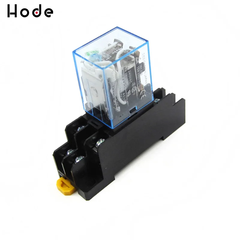 12V AC реле мощности катушки LY2NJ DPDT 8 Pin HH62P с основанием для розетки|Реле| |