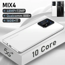 

MIX4 Qualcomm 888+ Mobile Phone 16GB 1T 7.3 Inch 7300 mAh Unlock Cellphone Android12 10 Core 4G LTE 5G Global Version Smartphone
